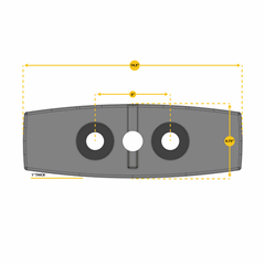 Dimensions of the Body-Solid 300 lb weight stack upgrade, including measurements for length, width, and thickness.