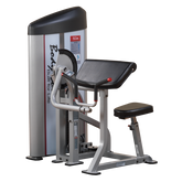 Body-Solid Pro Clubline Series II Arm Curl Machine with sturdy construction and DuraFirm™ pads for comfortable workouts.