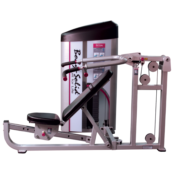 PCL2 multi press 310lb stack workout machine designed for intense workouts with comfortable DuraFirm pads.