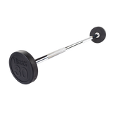 Rubber Coated Fixed Straight Barbell, 30lb