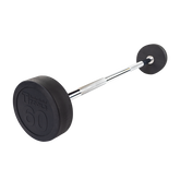 Rubber Coated Fixed Straight Barbell, 60lb