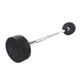 Rubber Coated Fixed Straight Barbell, 70lb