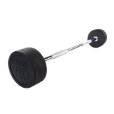 Rubber Coated Fixed Straight Barbell, 80lb