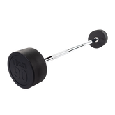 Rubber Coated Fixed Straight Barbell, 90lb