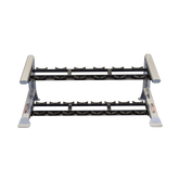 PCL SDKR 2 Tier Saddle Dumbell Rack with designated spaces for organization and safety.