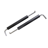 Pin and Pipe Safeties for SPR500 Extension showing durable metal and rubber designs for enhanced lifting support.