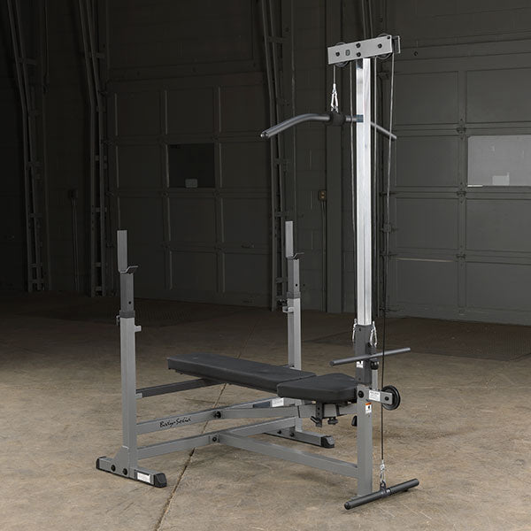 Lat Pull Down/Seated Row Attachment for Benches