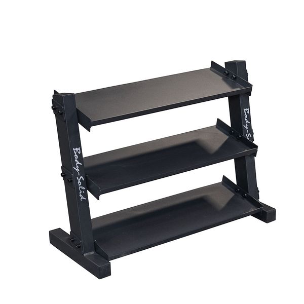 3 Tier Horizontal 34" Vinyl or Neoprene Dumbell Rack