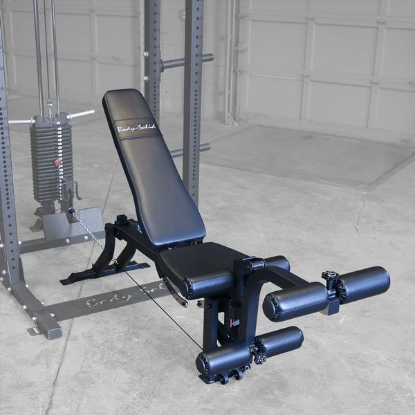 Adjustable Bench, w cabled Leg Developer