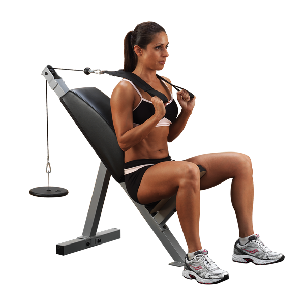 Powerline Ab Crunch, Tricep Bench