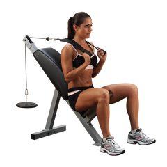 Powerline Ab Crunch, Tricep Bench