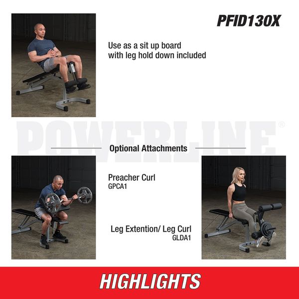 Powerline Flat Incline Decline Bench