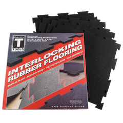 Body-solid Tools Interlocking Rubber Flooring (Black)