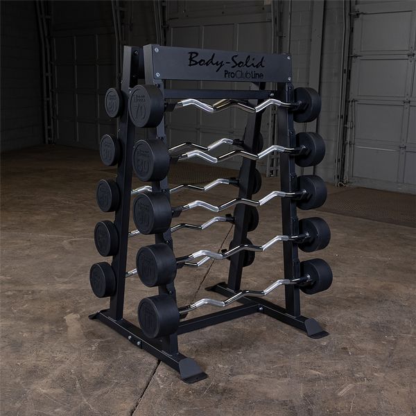 Fixed Barbell, Fixed Curl Bar Rack